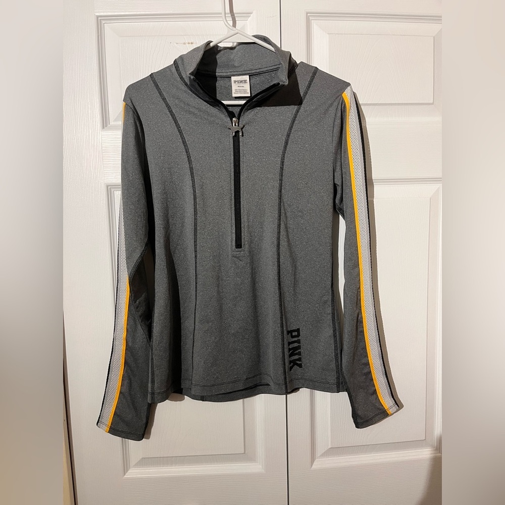 PINK Victoria's Secret Heather Gray Zip-Up